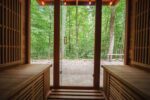 Check out the cedar sauna with a forest view at the Art Lodge!